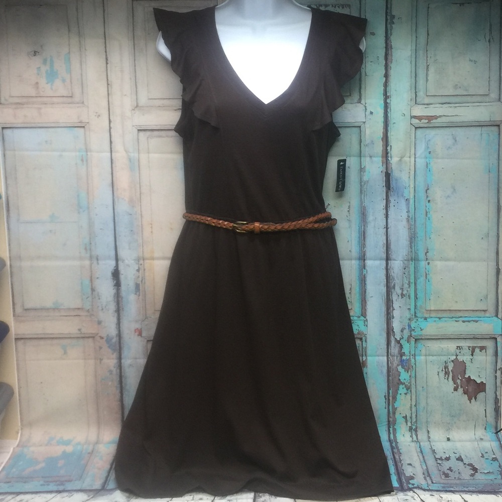 FADED GLORY NWT Brown Dress with belt